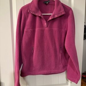 LL Bean Pink Fleece Pullover